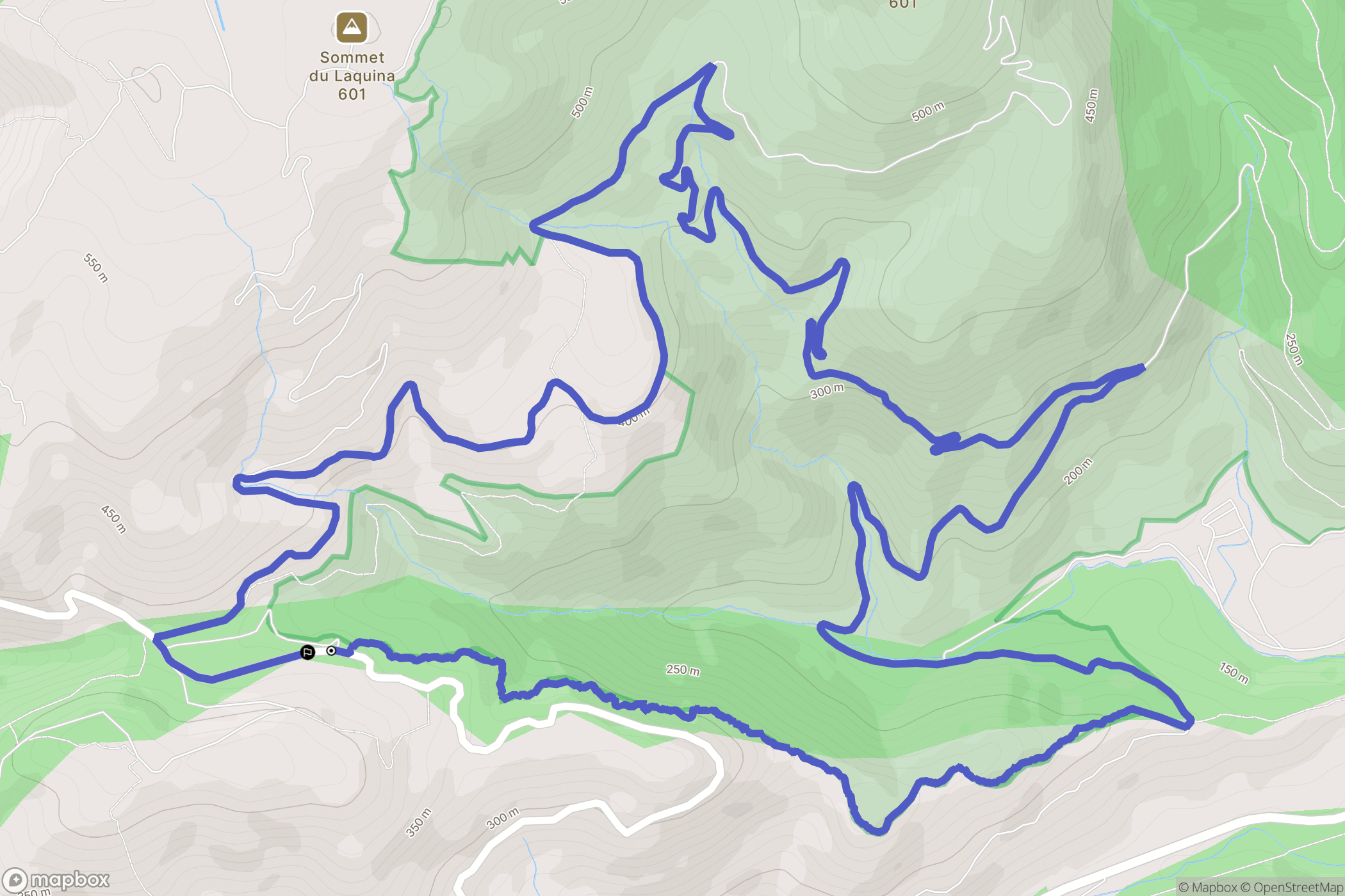 Bormes-les-Mimosas : carte du parcours de randonnée - France