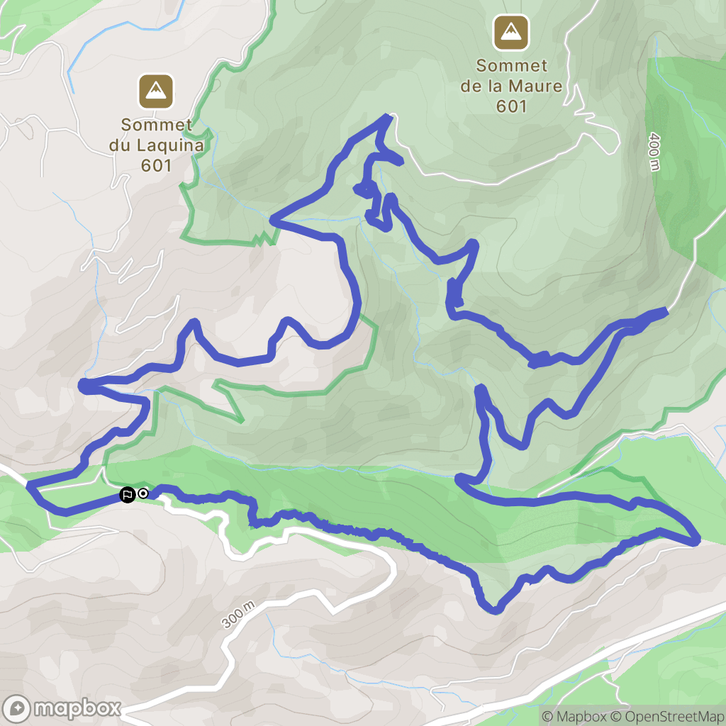 Bormes-les-Mimosas : carte du parcours de randonnée - France