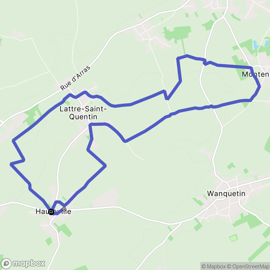 Hauteville : carte du parcours de randonnée - France