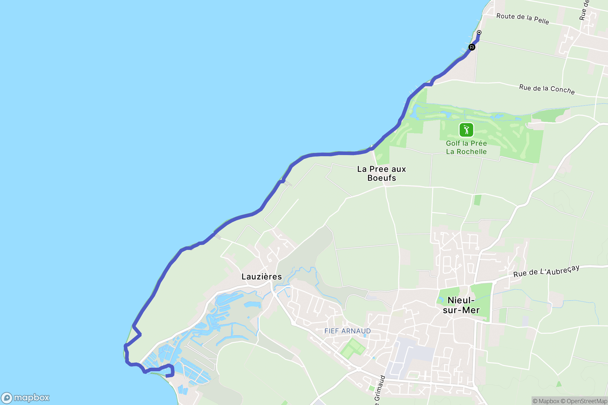 Marsilly : carte du parcours de randonnée - France