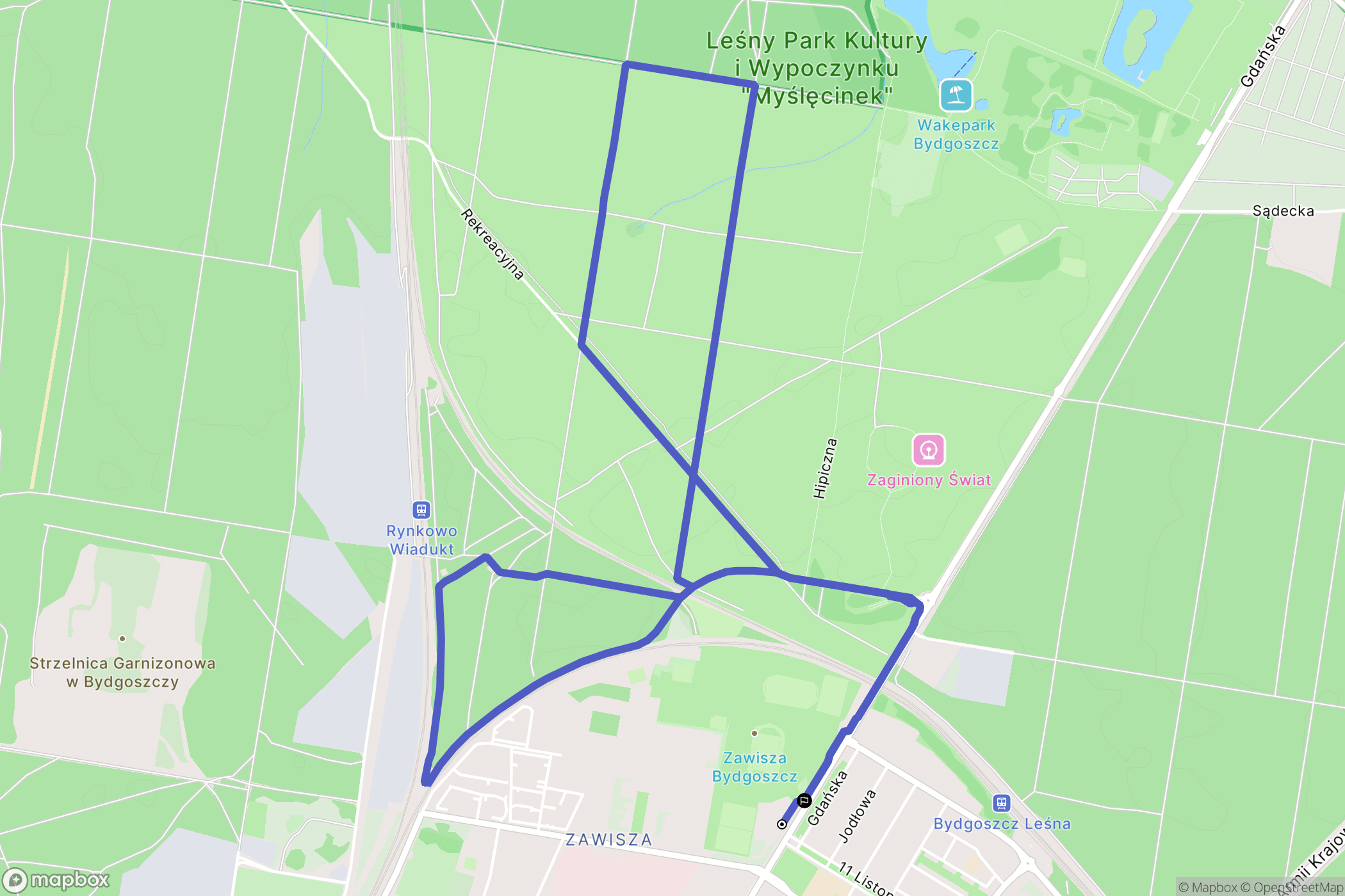 Bydgoszcz: mapa trasy - Poland