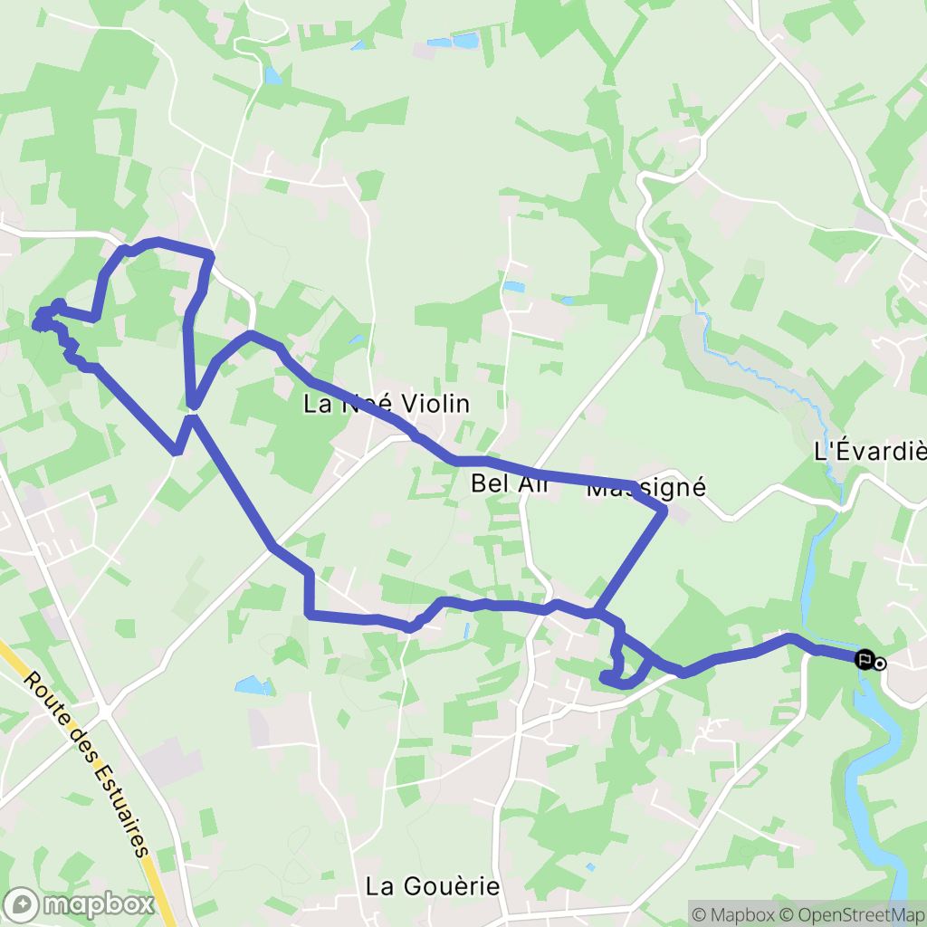 La Chapelle-sur-Erdre : carte du parcours de randonnée - France