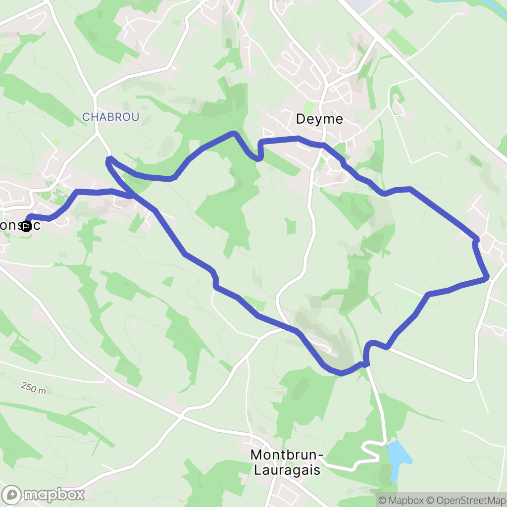 Corronsac : carte du parcours de randonnée - France