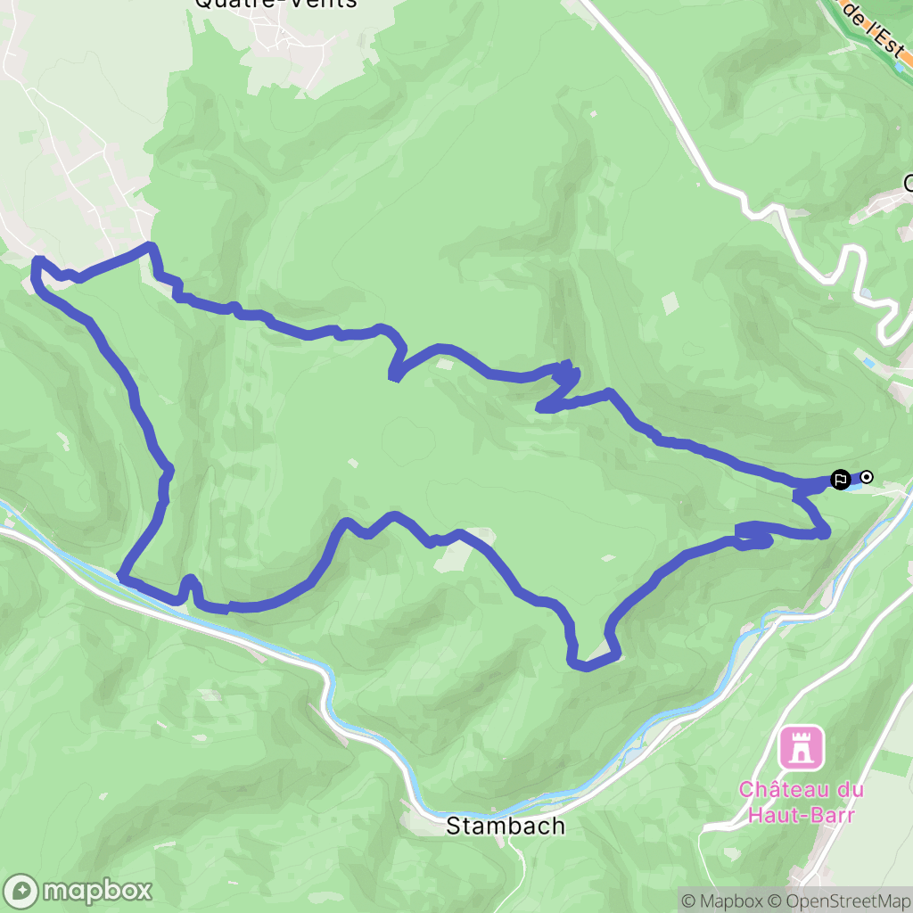 Saverne : carte du parcours de randonnée - France