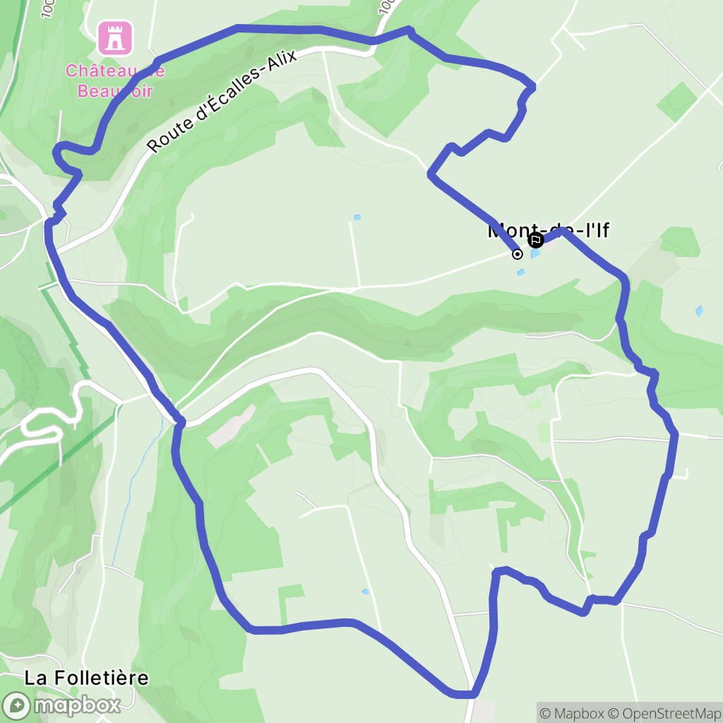 Saint-Martin-de-l'If : carte du parcours de randonnée - France
