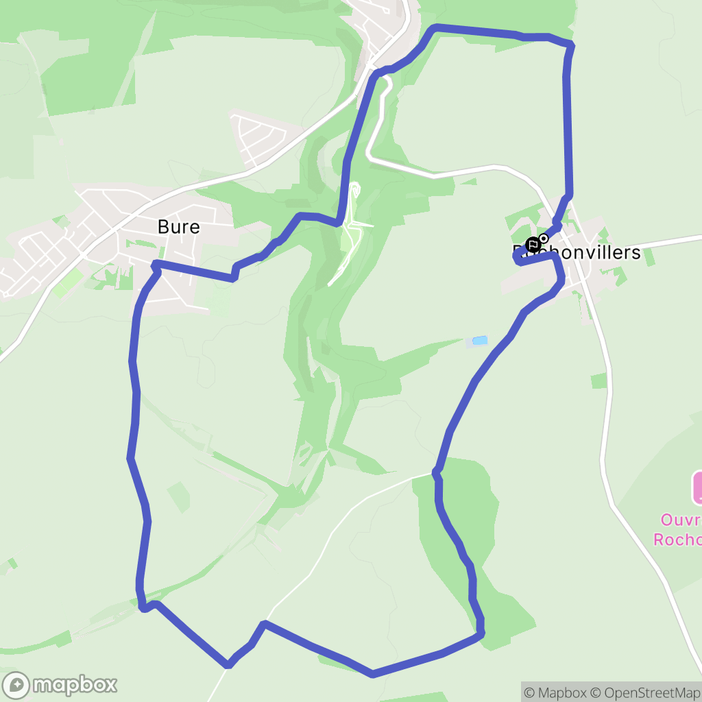 Rochonvillers : carte du parcours de randonnée - France