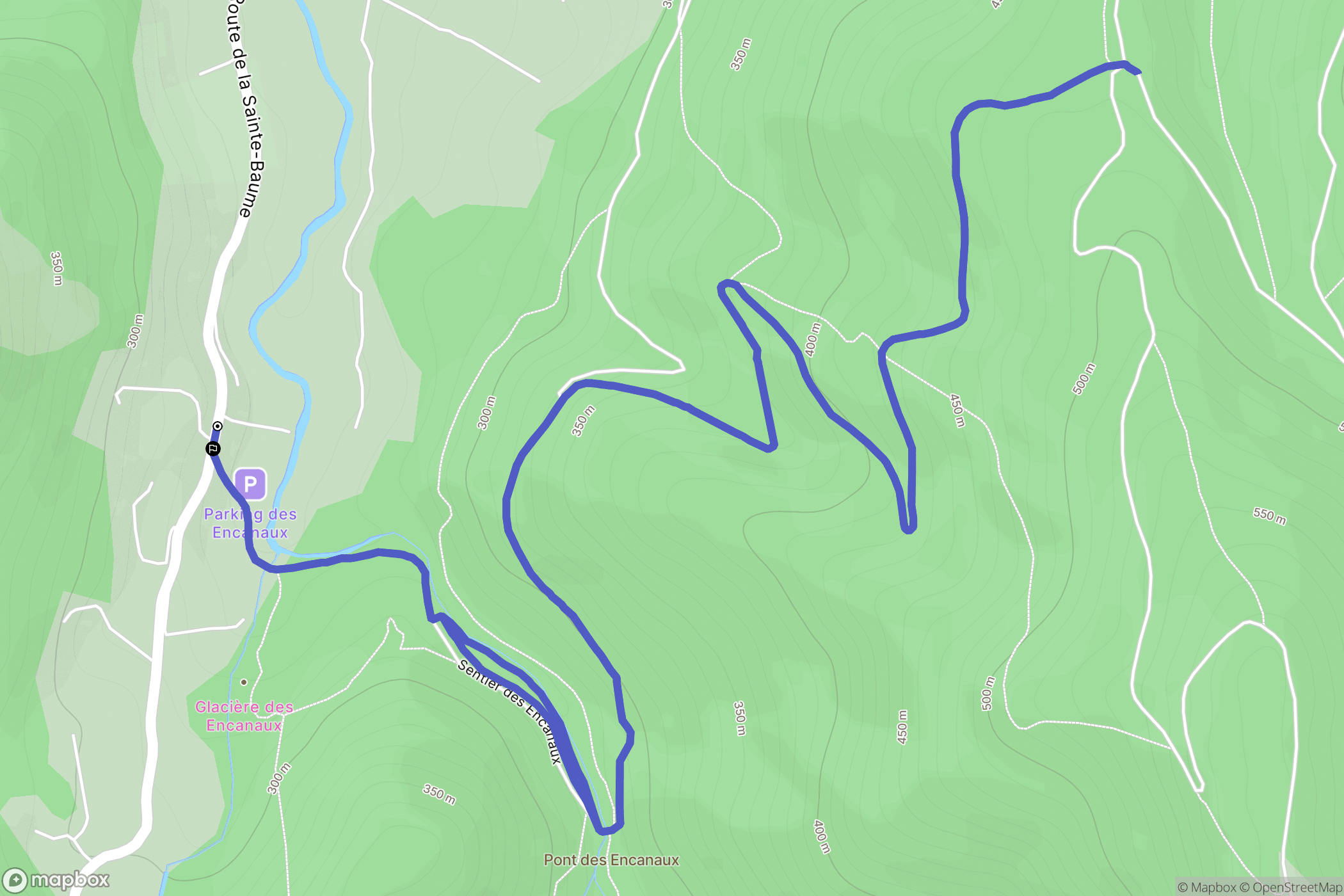 Auriol : carte du parcours de randonnée - France