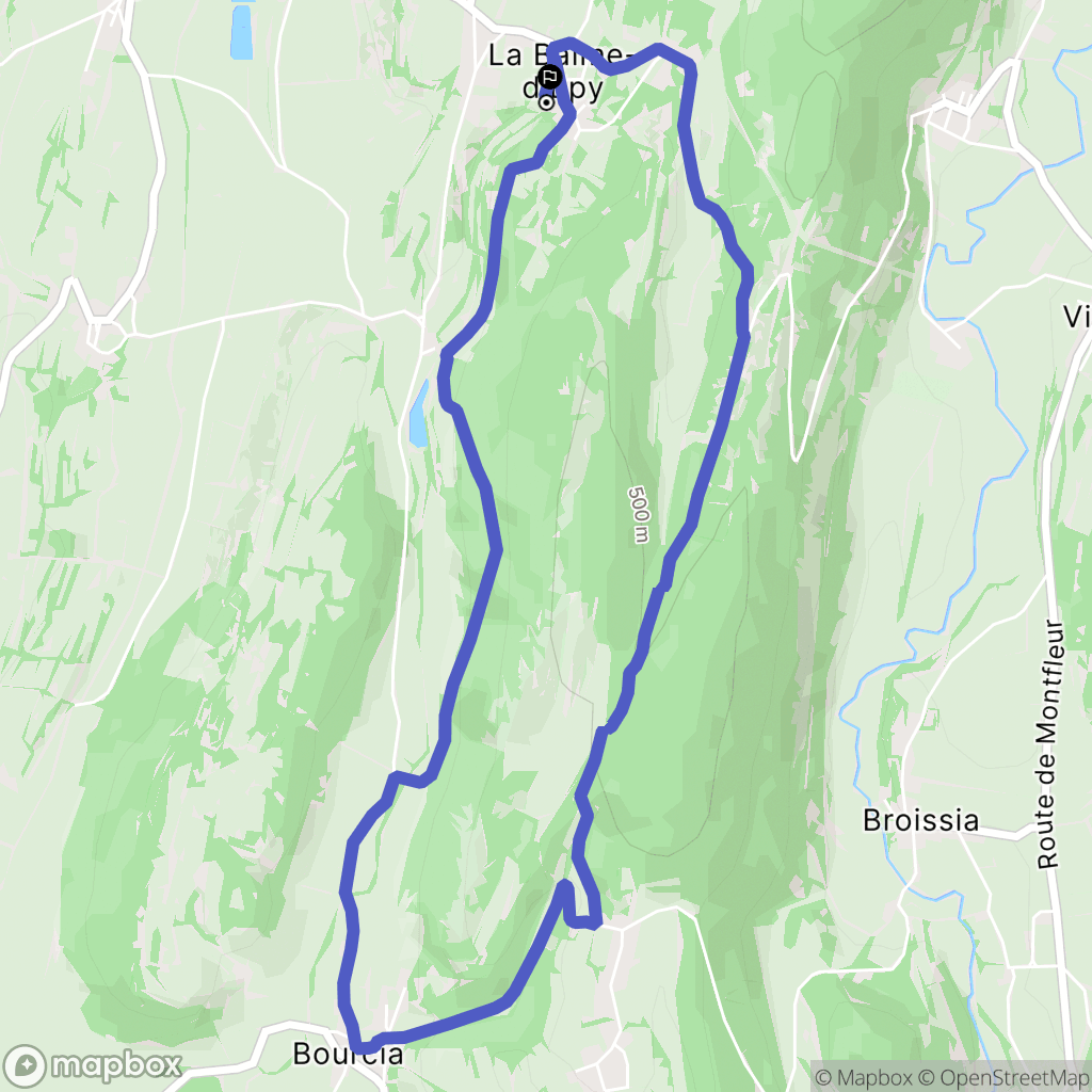 Val-d'Épy : carte du parcours de randonnée - France