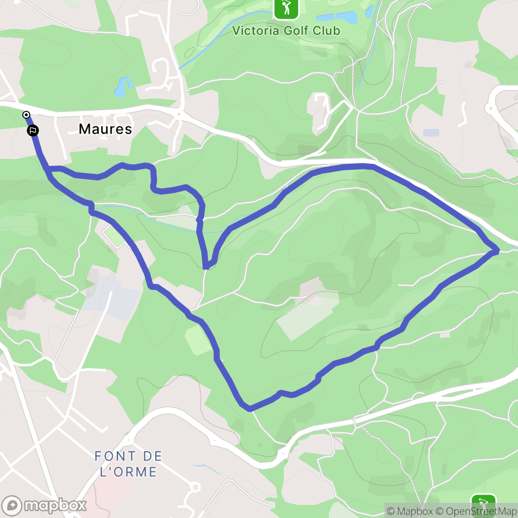 Valbonne : carte du parcours de randonnée - France