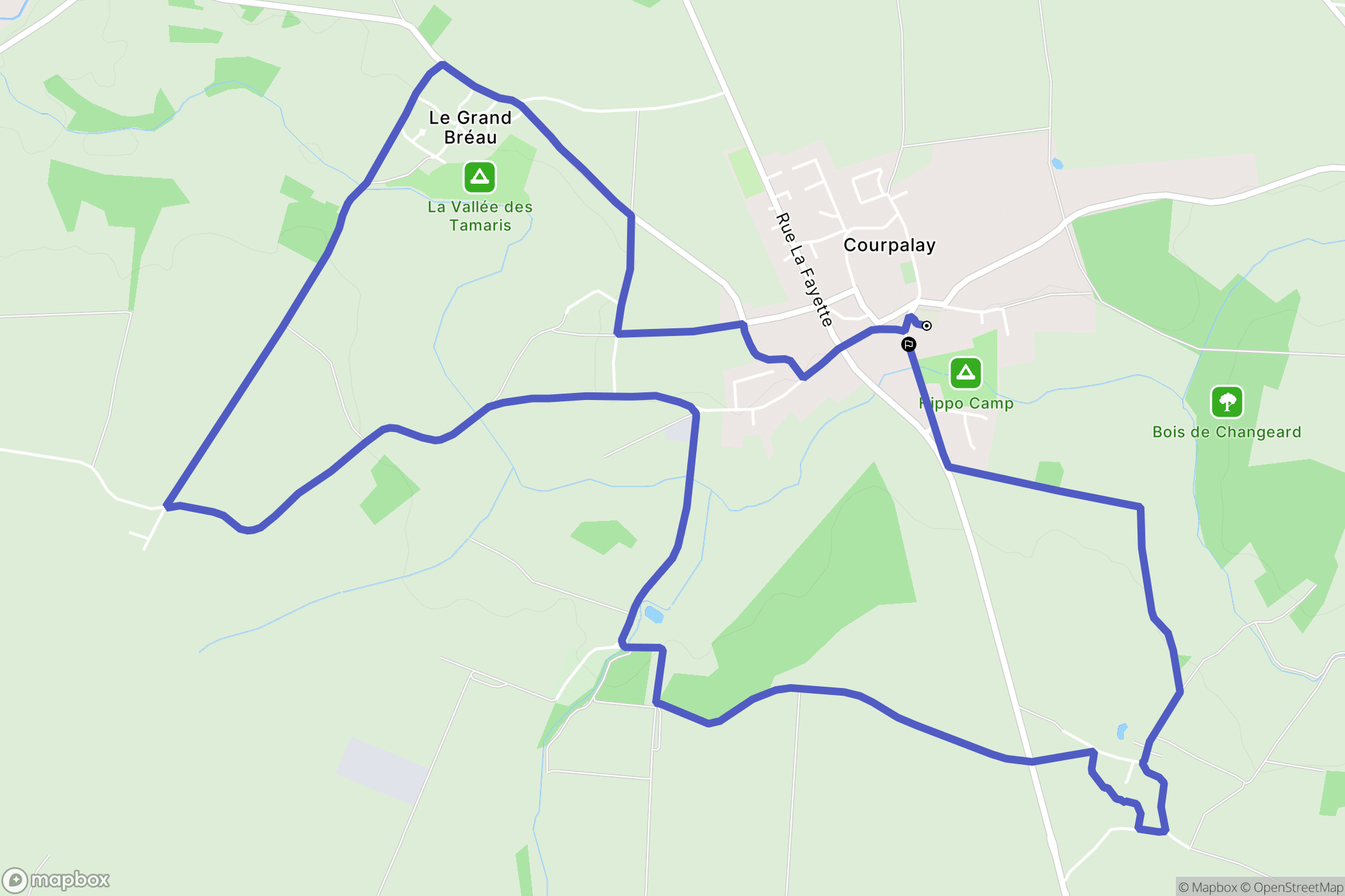 Courpalay : carte du parcours de randonnée - France