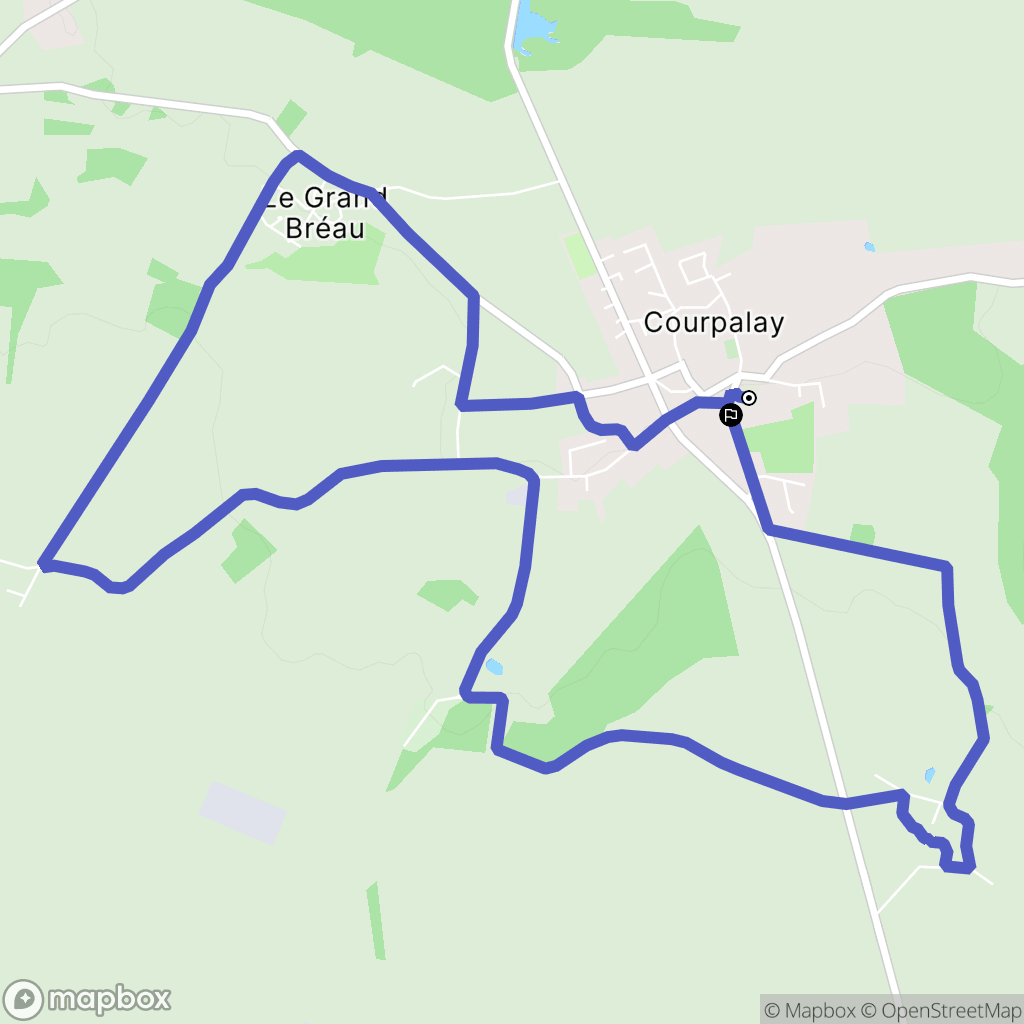 Courpalay : carte du parcours de randonnée - France
