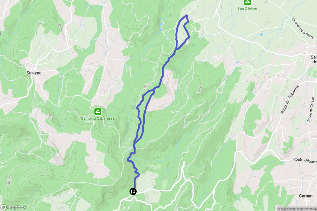 Saint-Laurent-de-Carnols : carte du parcours de randonnée - France