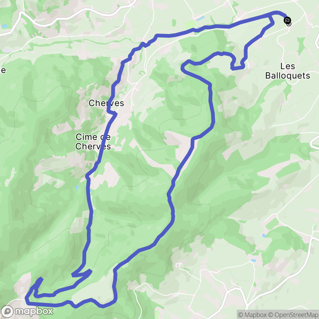 Quincié-en-Beaujolais : carte du parcours de randonnée - France