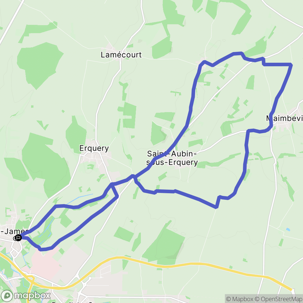 Fitz-James : carte du parcours de randonnée - France