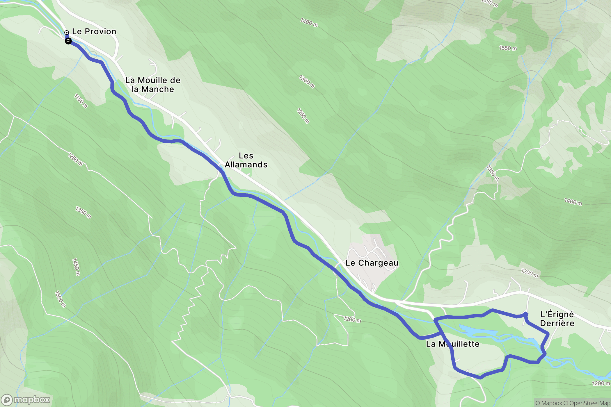 Morzine : carte du parcours de randonnée - France