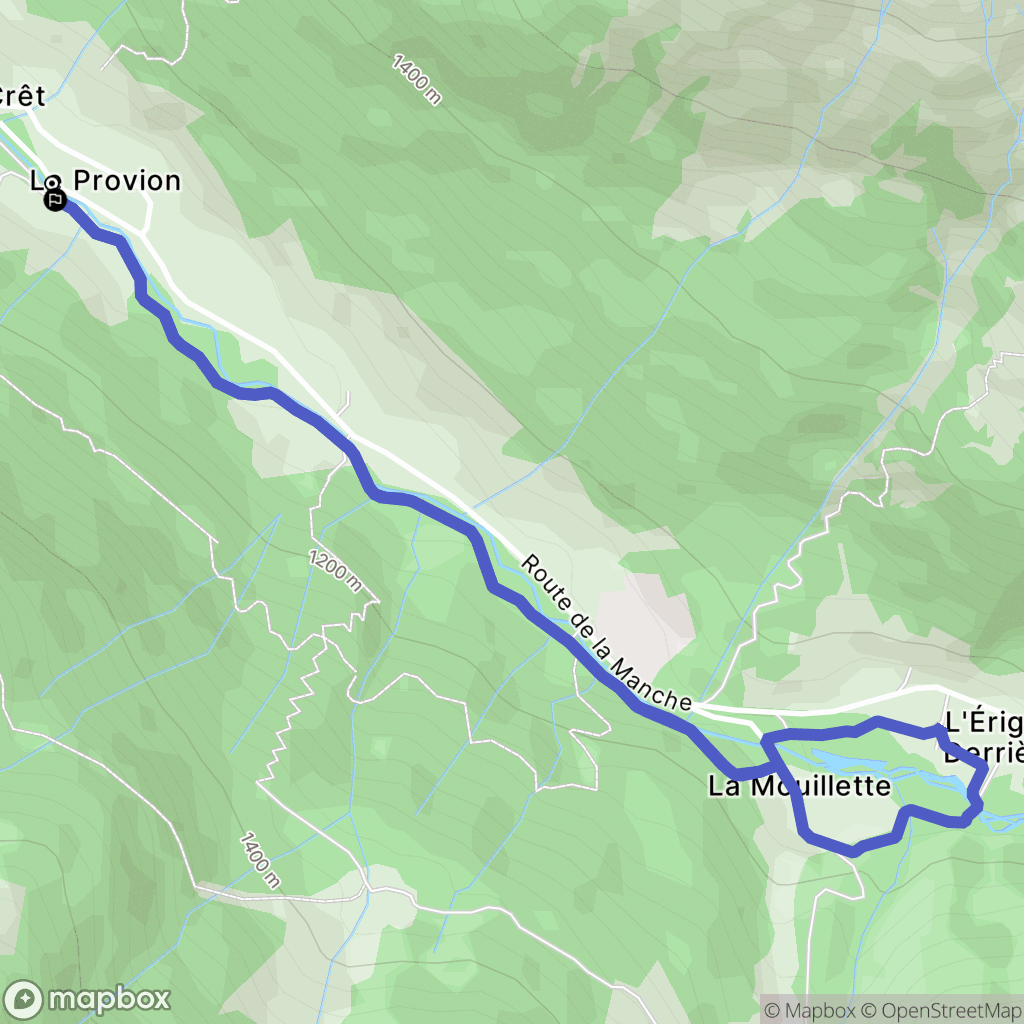 Morzine : carte du parcours de randonnée - France