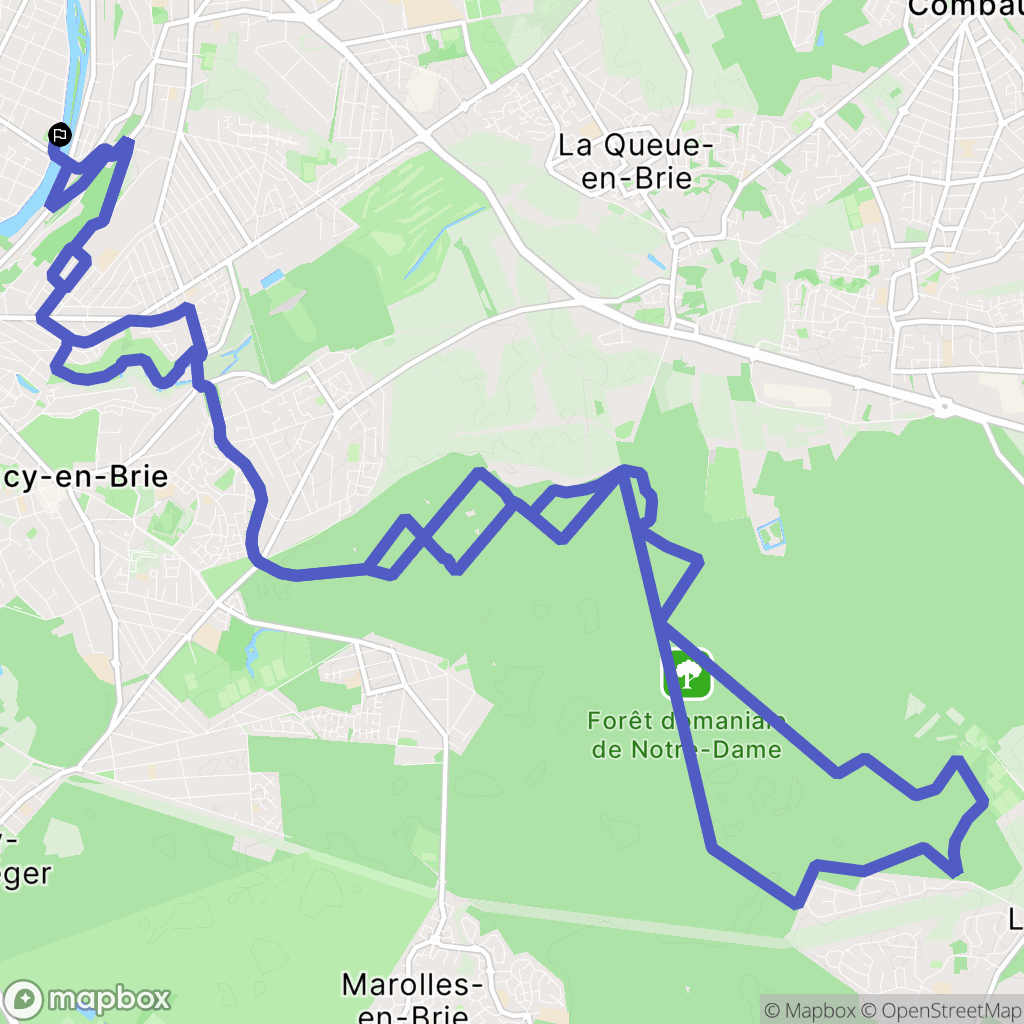 Saint-Maur-des-Fossés : carte du parcours de randonnée - France
