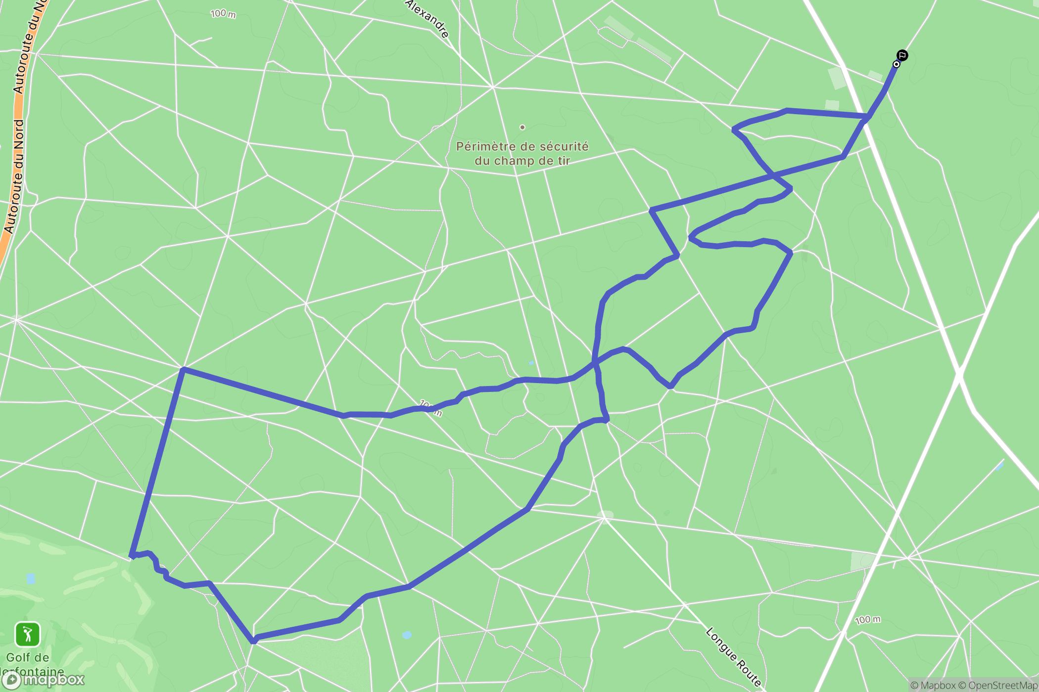 Borest : carte du parcours de randonnée - France