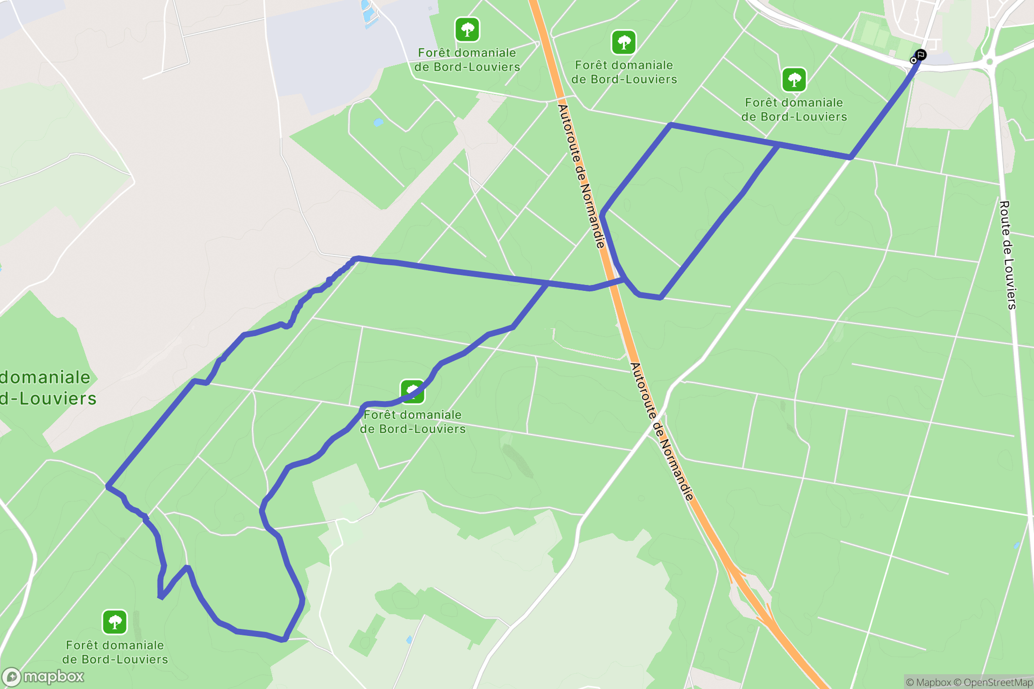 Pont-de-l'Arche : carte du parcours de randonnée - France