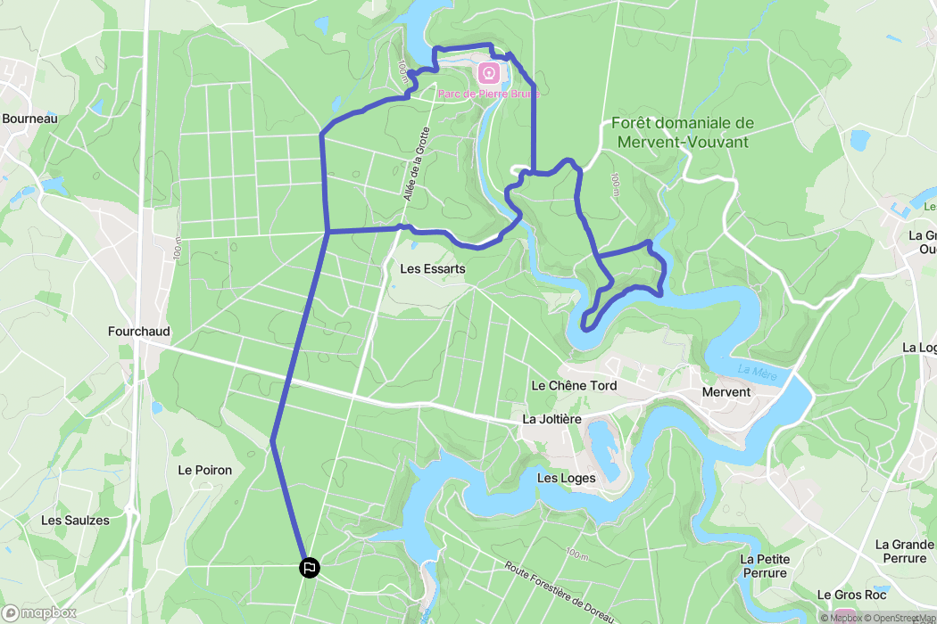 Pissotte : carte du parcours de randonnée - France