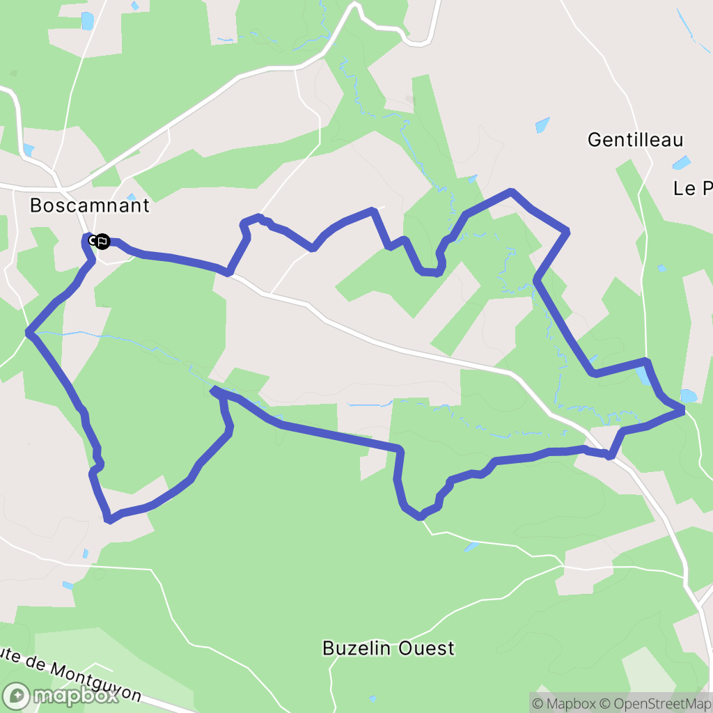 Boscamnant : carte du parcours de randonnée - France