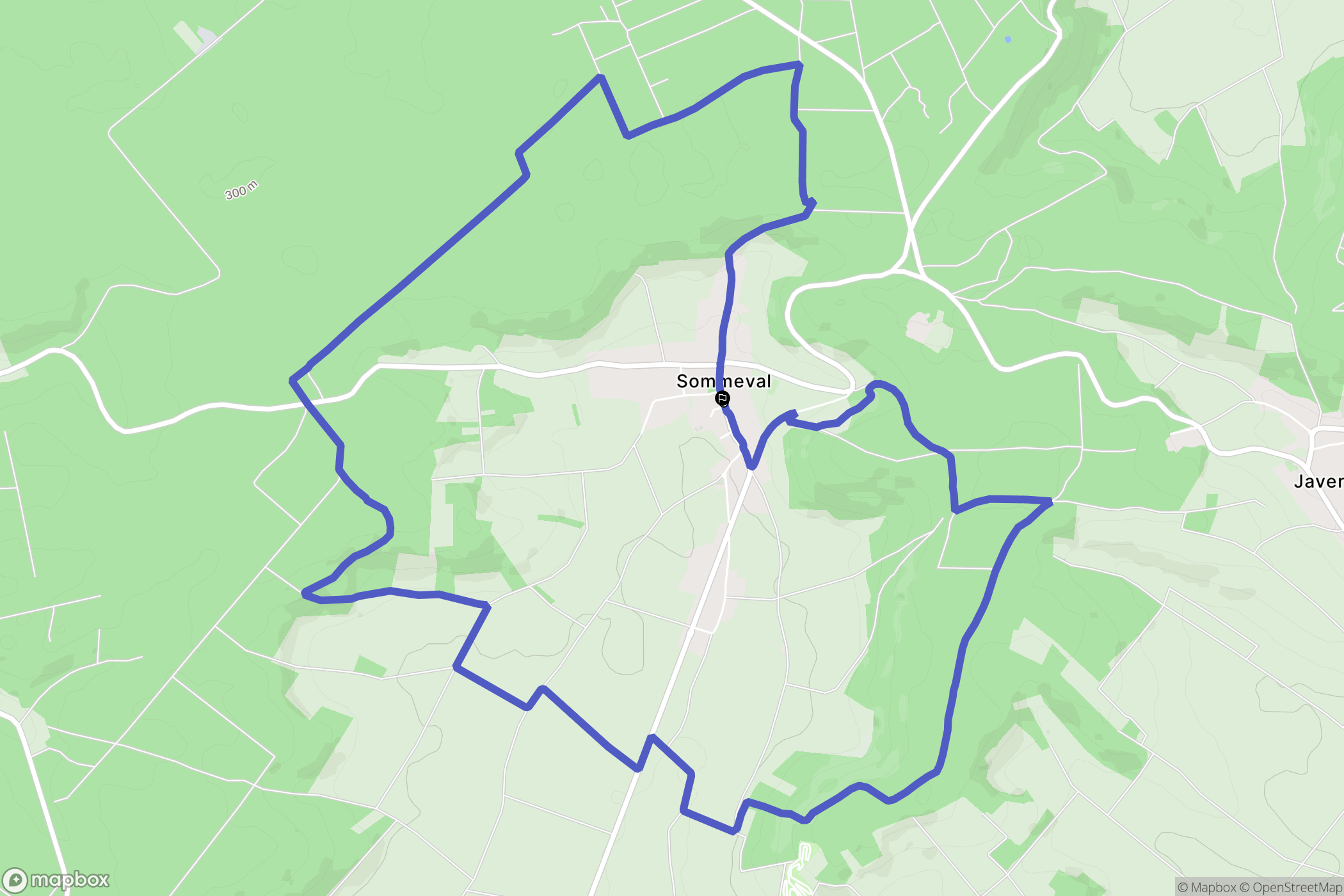 Sommeval : carte du parcours de randonnée - France