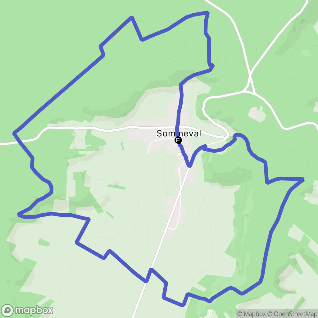 Sommeval : carte du parcours de randonnée - France