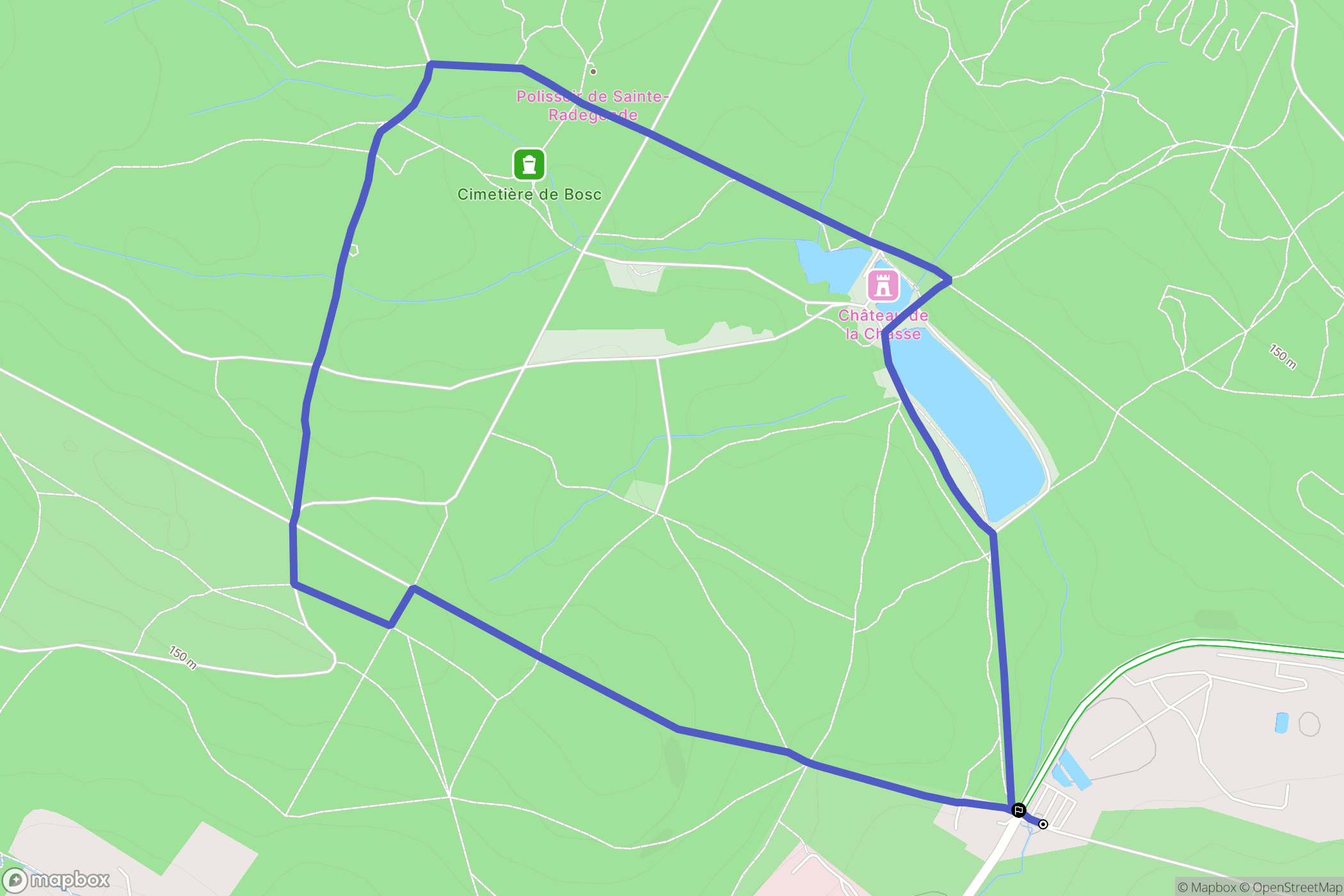 Montlignon : carte du parcours de randonnée - France