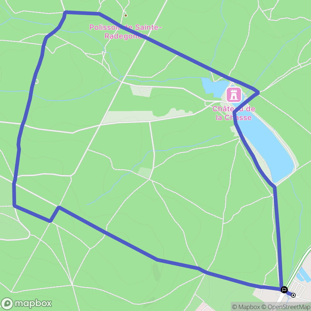 Montlignon : carte du parcours de randonnée - France