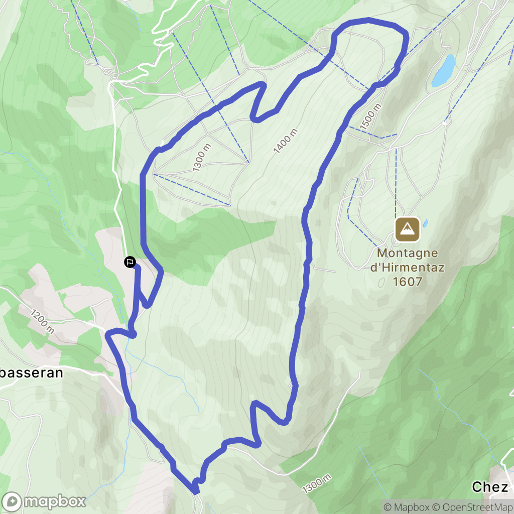 Habère-Lullin : carte du parcours de randonnée - France