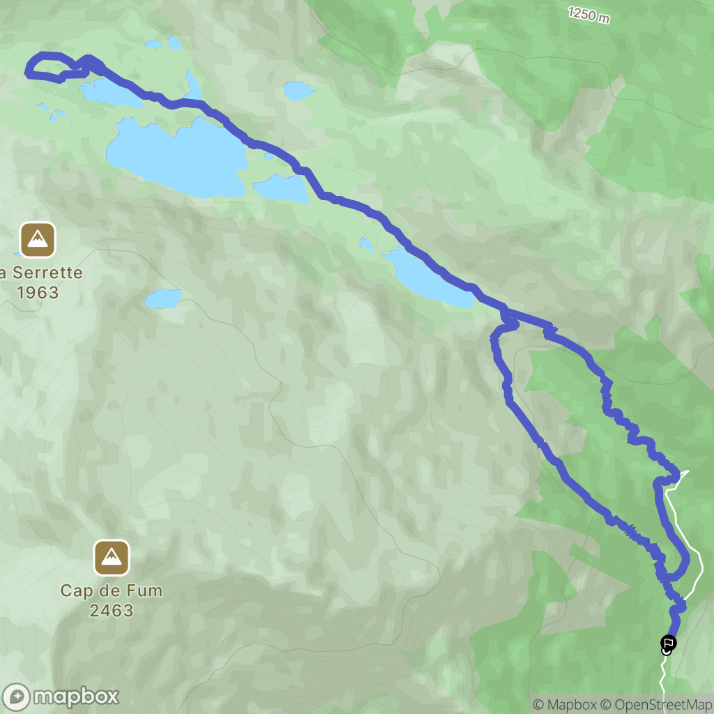 Auzat : carte du parcours de randonnée - France