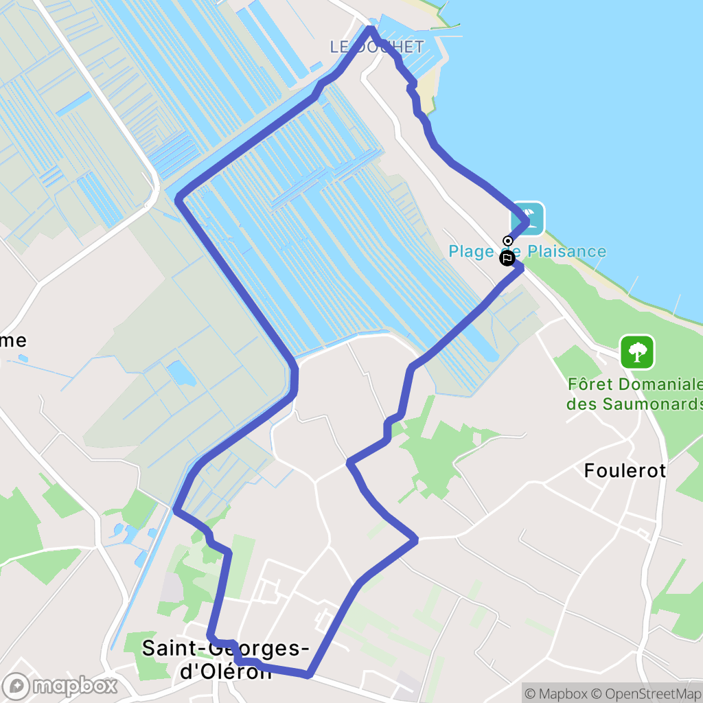 Saint-Georges-d'Oléron : carte du parcours de randonnée - France