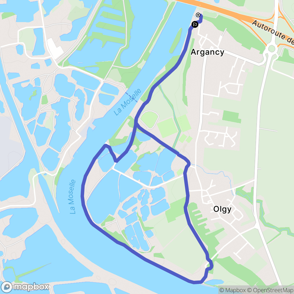 Argancy : carte du parcours de randonnée - France