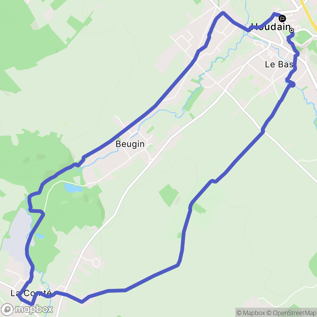 Houdain : carte du parcours de randonnée - France