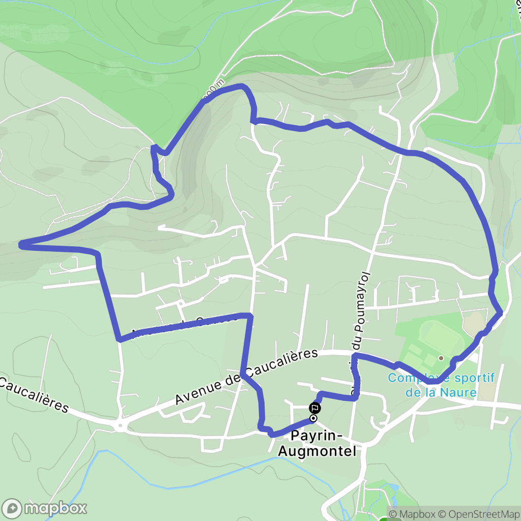 Payrin-Augmontel : carte du parcours de randonnée - France