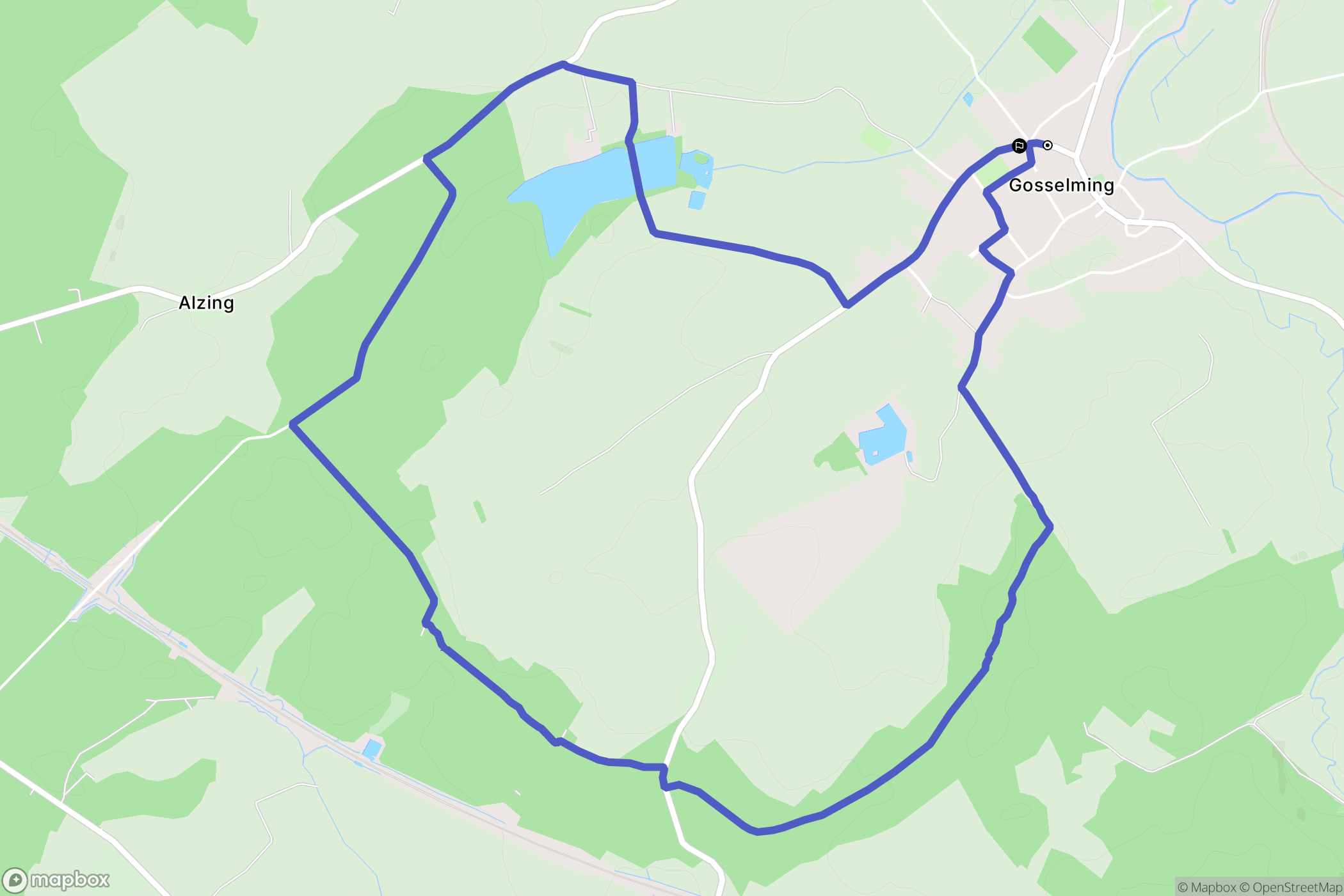 Gosselming : carte du parcours de randonnée - France