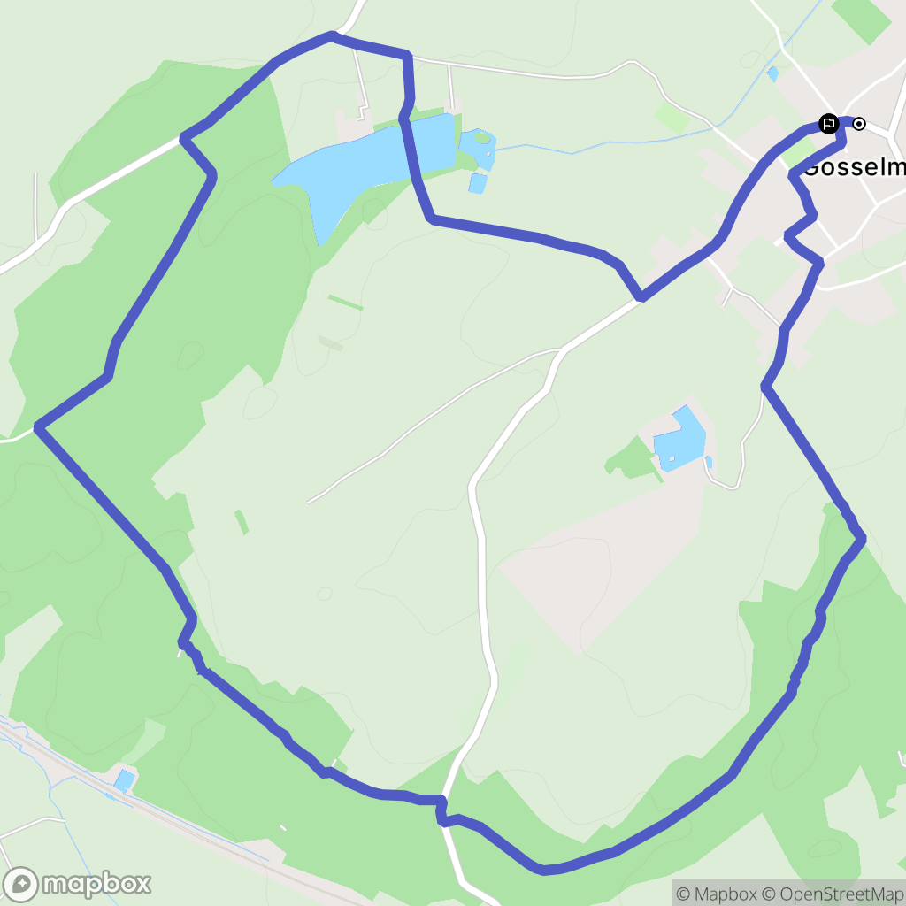 Gosselming : carte du parcours de randonnée - France