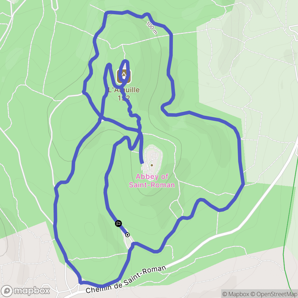 Beaucaire : carte du parcours de randonnée - France