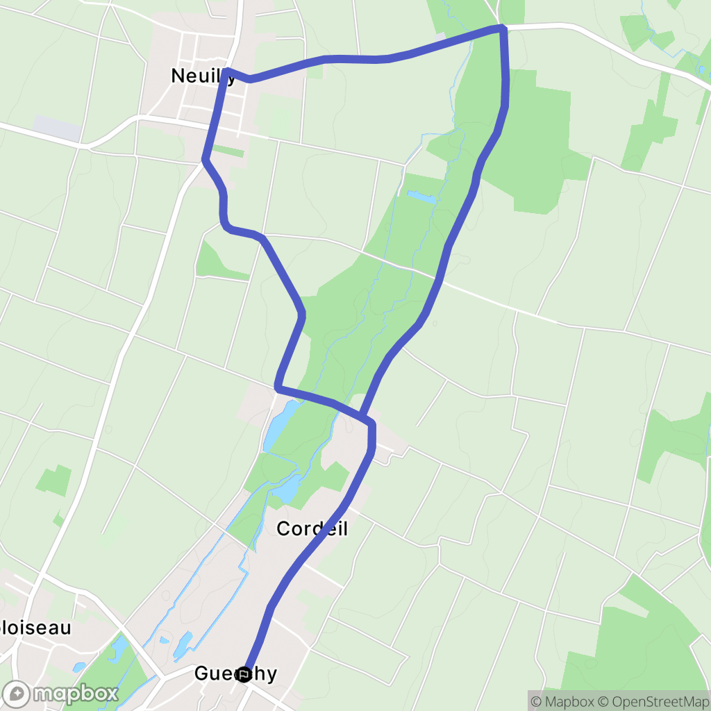 Valravillon : carte du parcours de randonnée - France