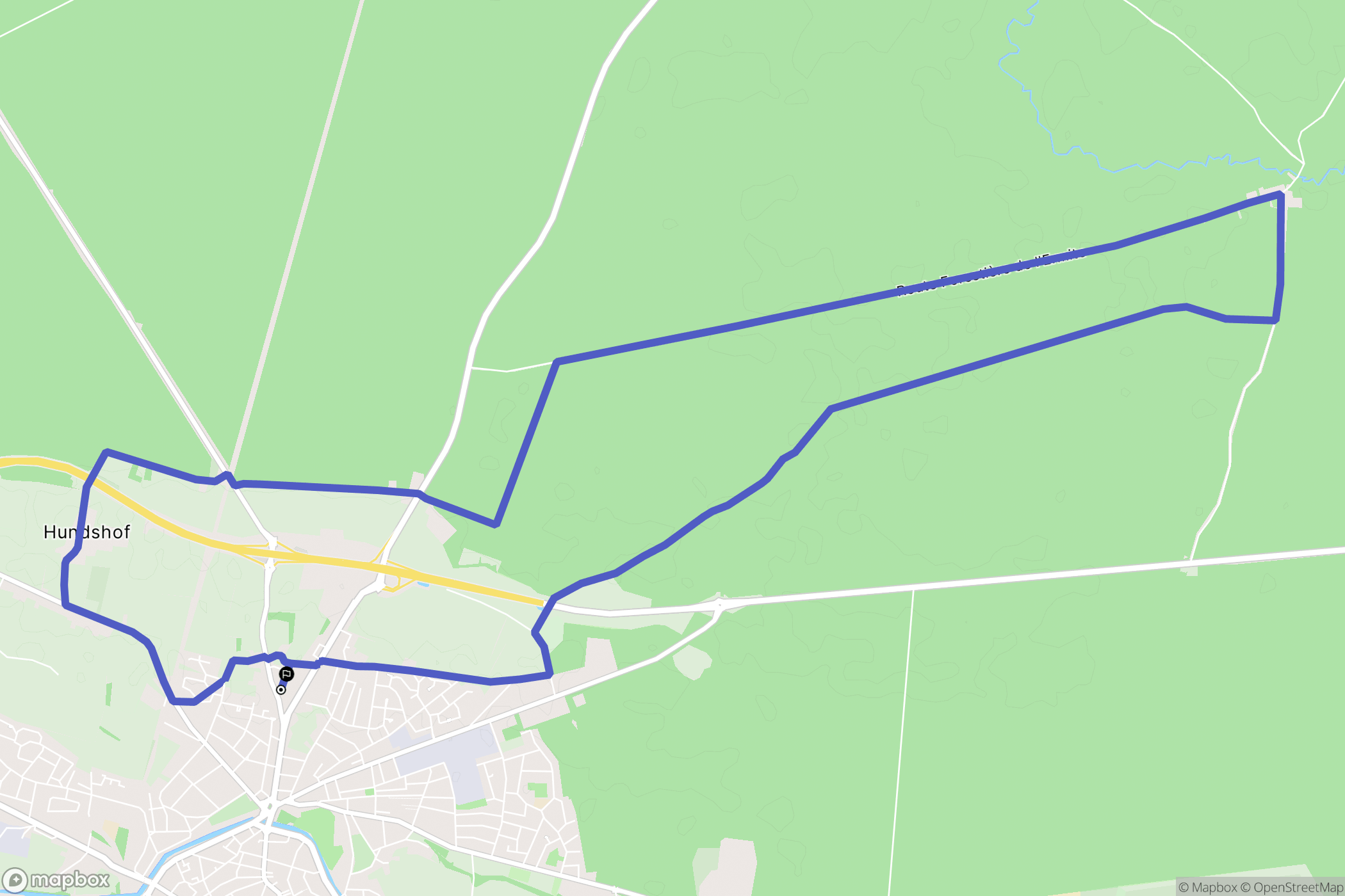 Haguenau : carte du parcours de randonnée - France