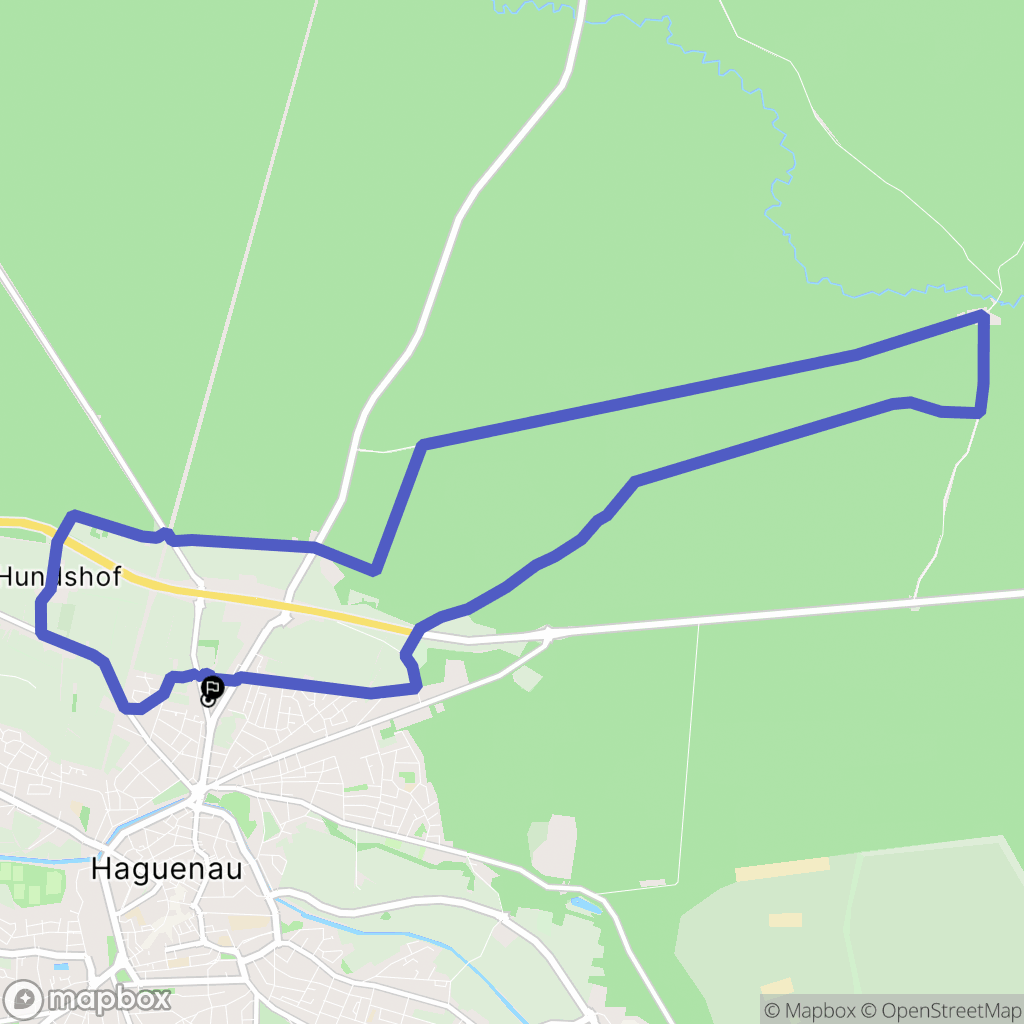 Haguenau : carte du parcours de randonnée - France