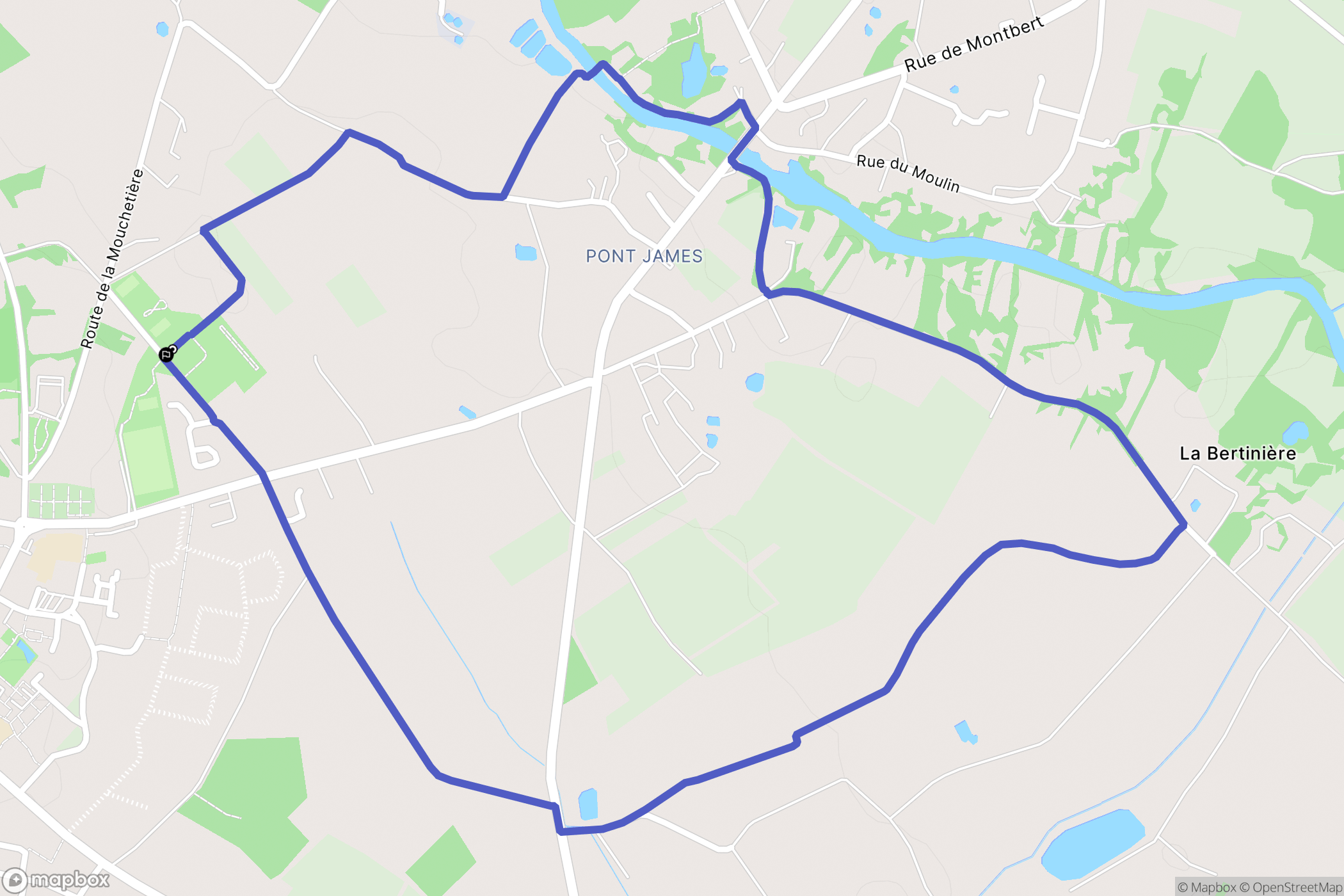 Saint-Colomban : carte du parcours de randonnée - France