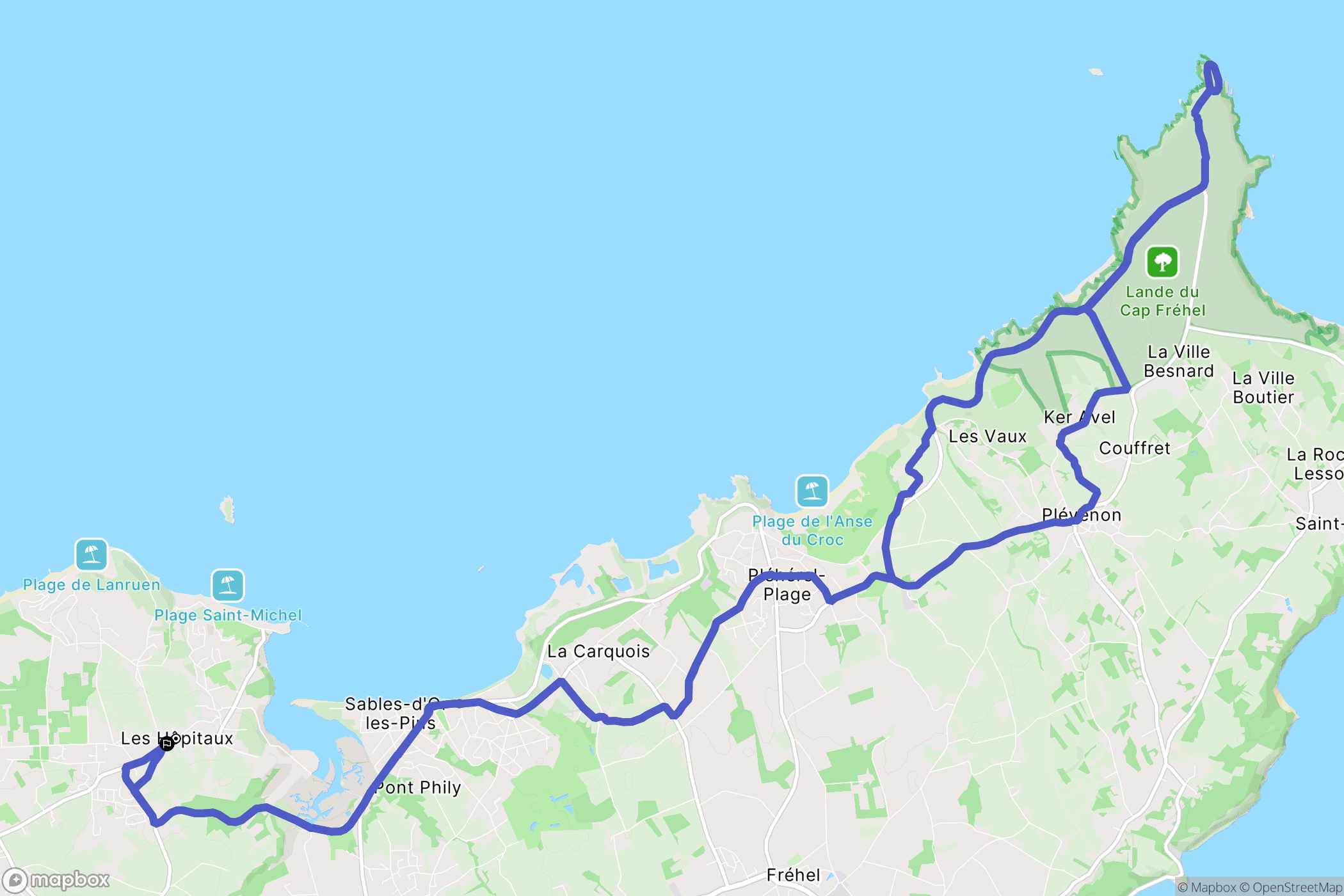Erquy: routekaart voor buitenactiviteiten - France