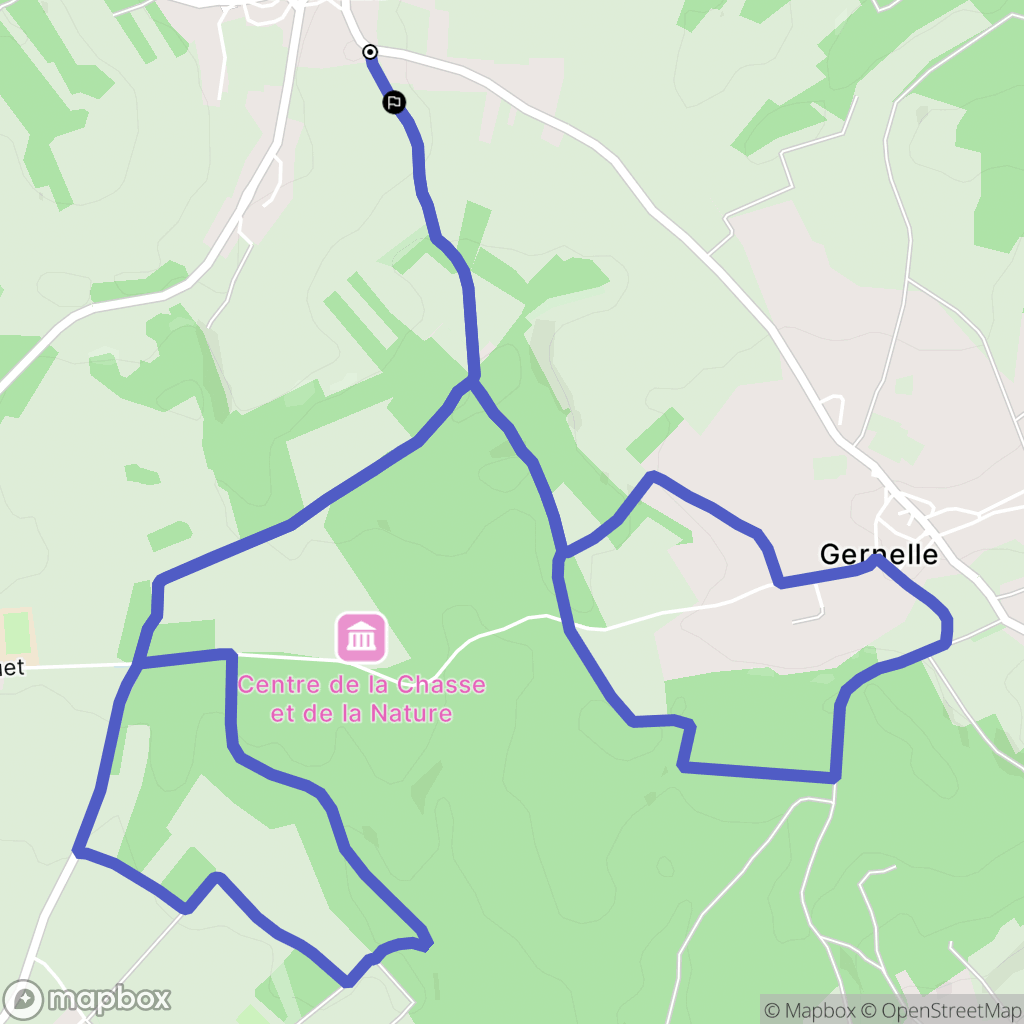 La Grandville : carte du parcours de randonnée - France