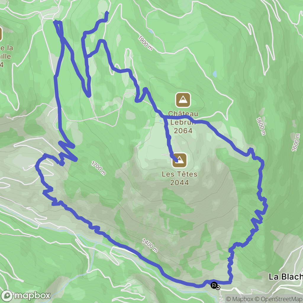 L'Argentière-la-Bessée : carte du parcours de randonnée - France