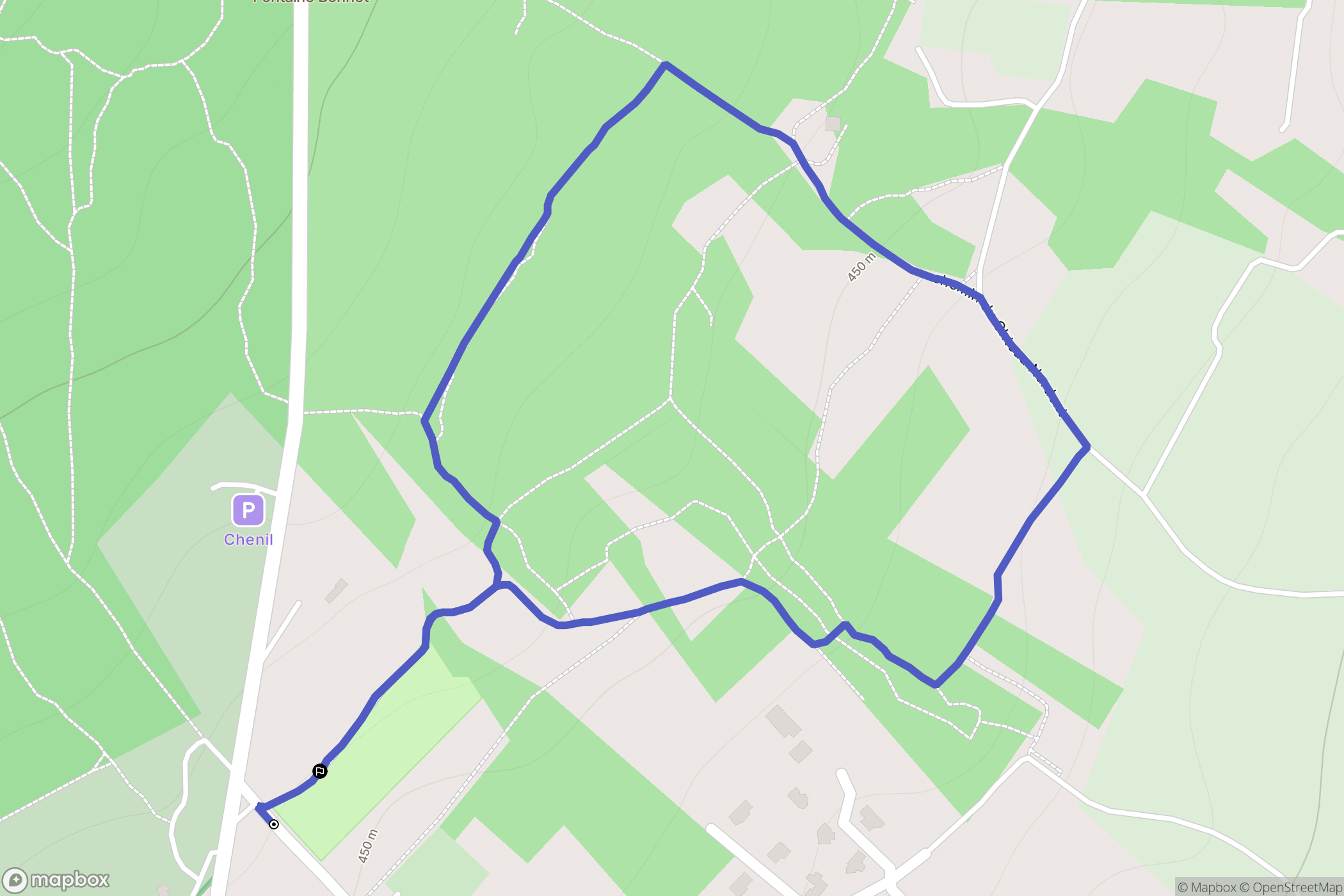 Saint-Nazaire-les-Eymes : carte du parcours de randonnée - France