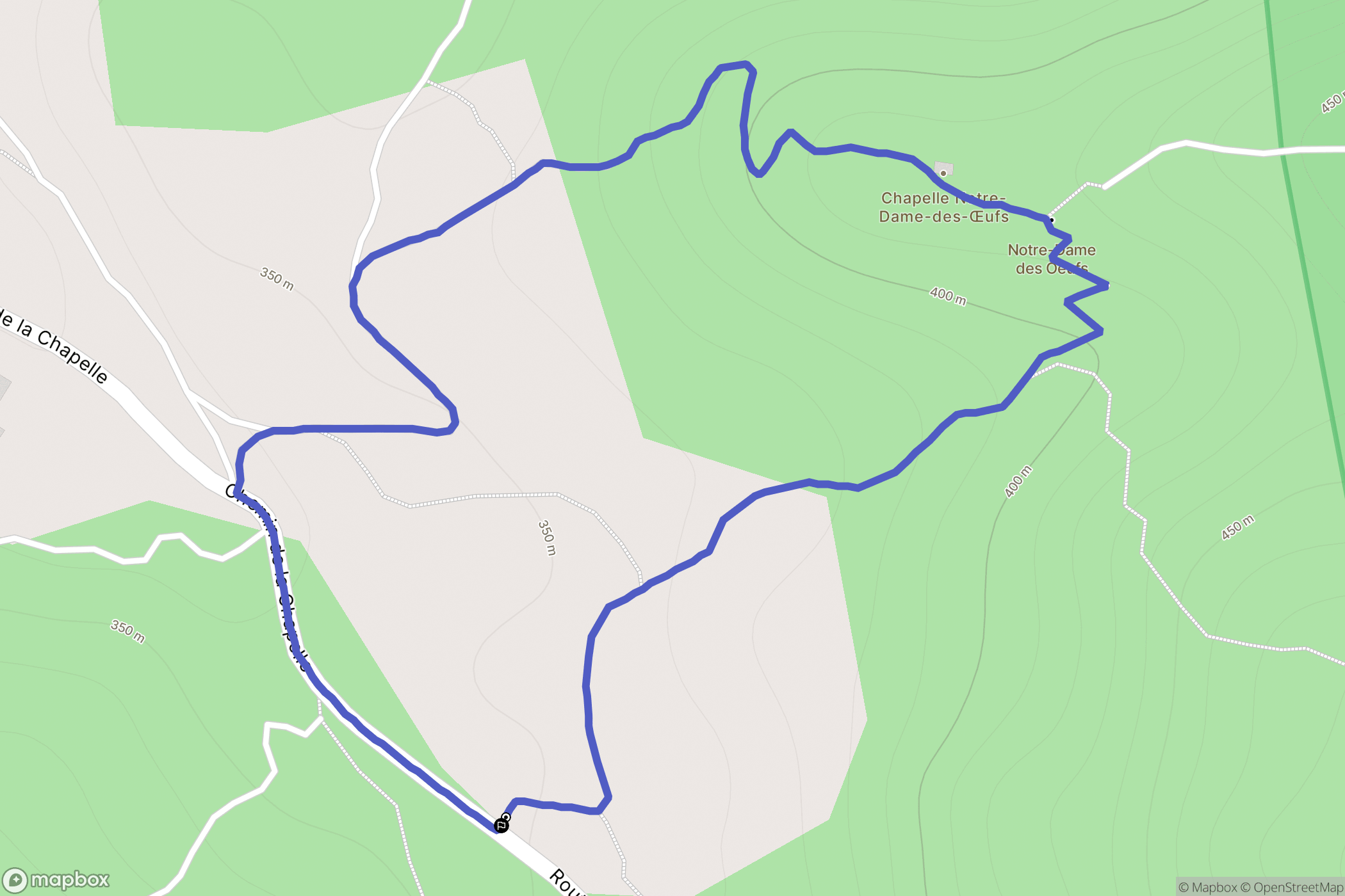 Gréoux-les-Bains : carte du parcours de randonnée - France