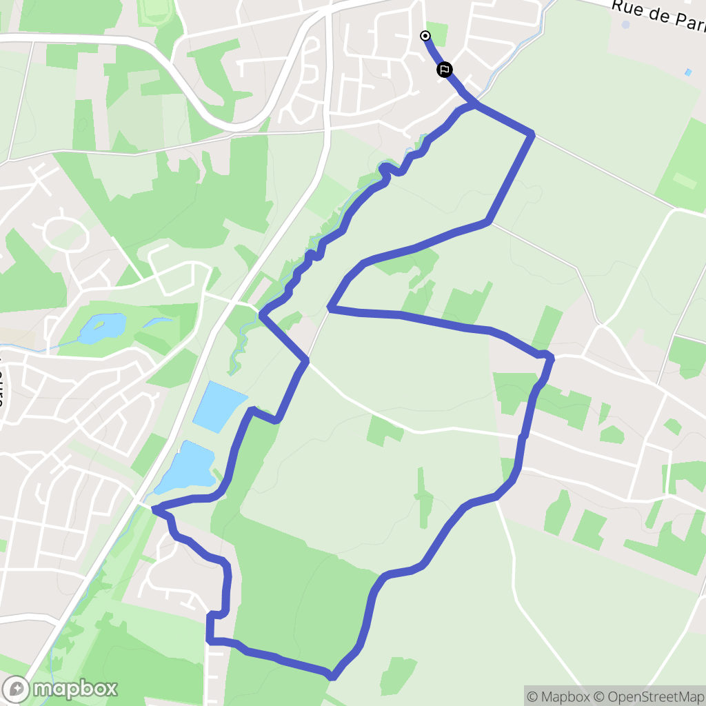Montry : carte du parcours de randonnée - France