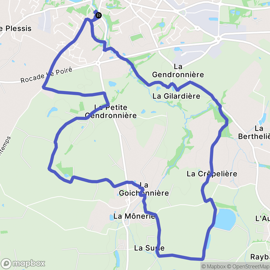 Le Poiré-sur-Vie : carte du parcours de randonnée - France