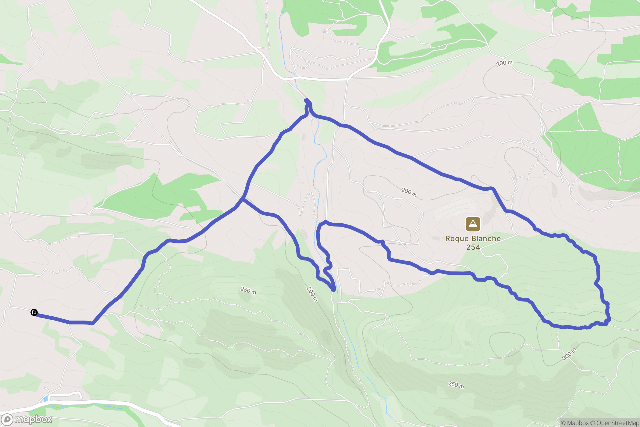 Leuc : carte du parcours de randonnée - France